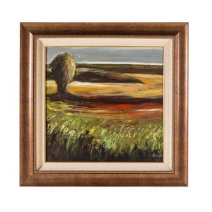 Landscape Tree Painting Oil on Canvas Signed Pulliam