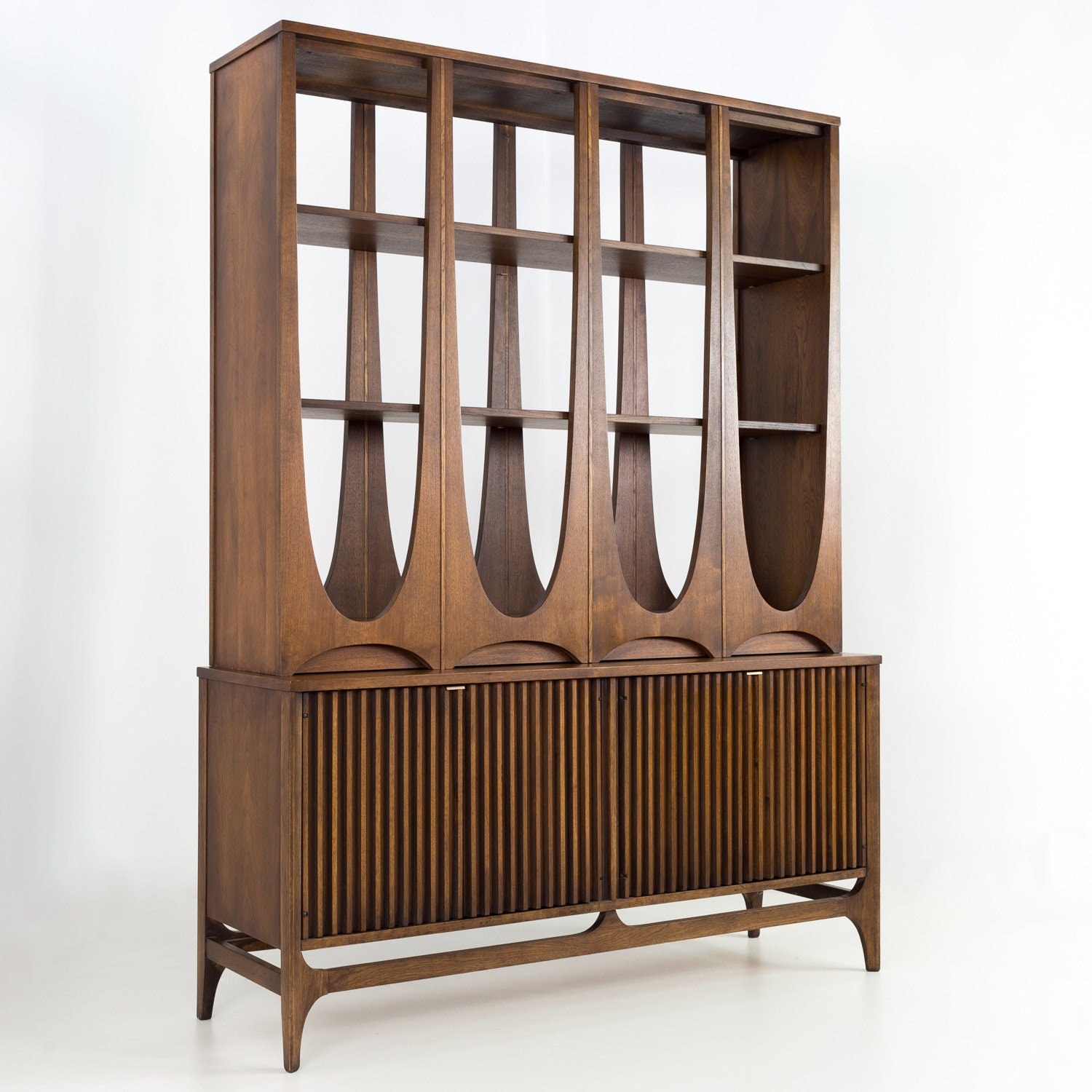 Broyhill Brasilia Mid Century Room Divider Wall Unit Shelving Mcm