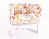 Milo Baughman Style Barrel Lounge Chair - mcm