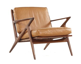 Poul Jensen for Selig Mid Century Danish Walnut Z Lounge Chair - mcm