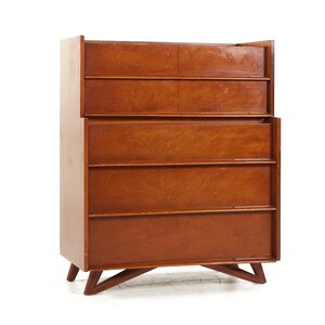 Edmond Spence Mid Century Birch Highboy Dresser mcm image 1