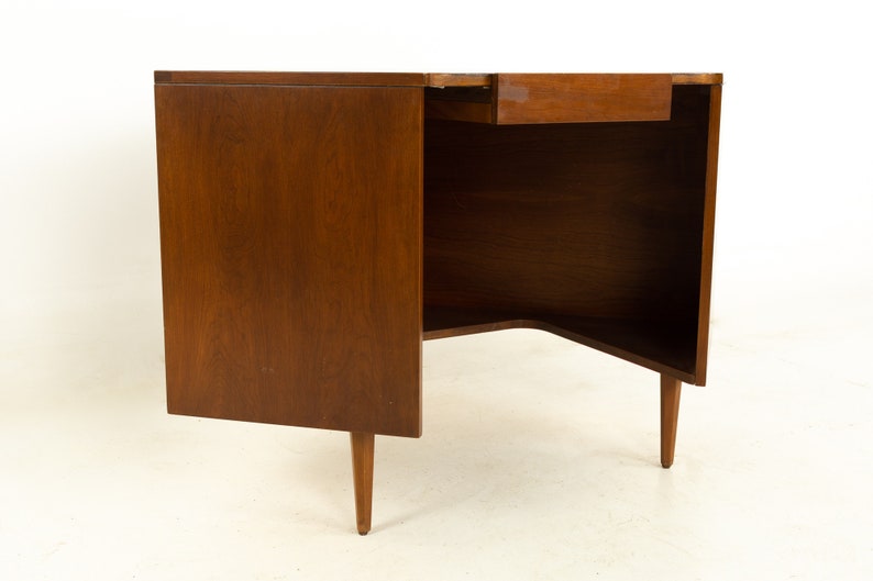 Kipp Stewart for American Design Foundation Mid Century Solid Cherry Corner Desk mcm image 1