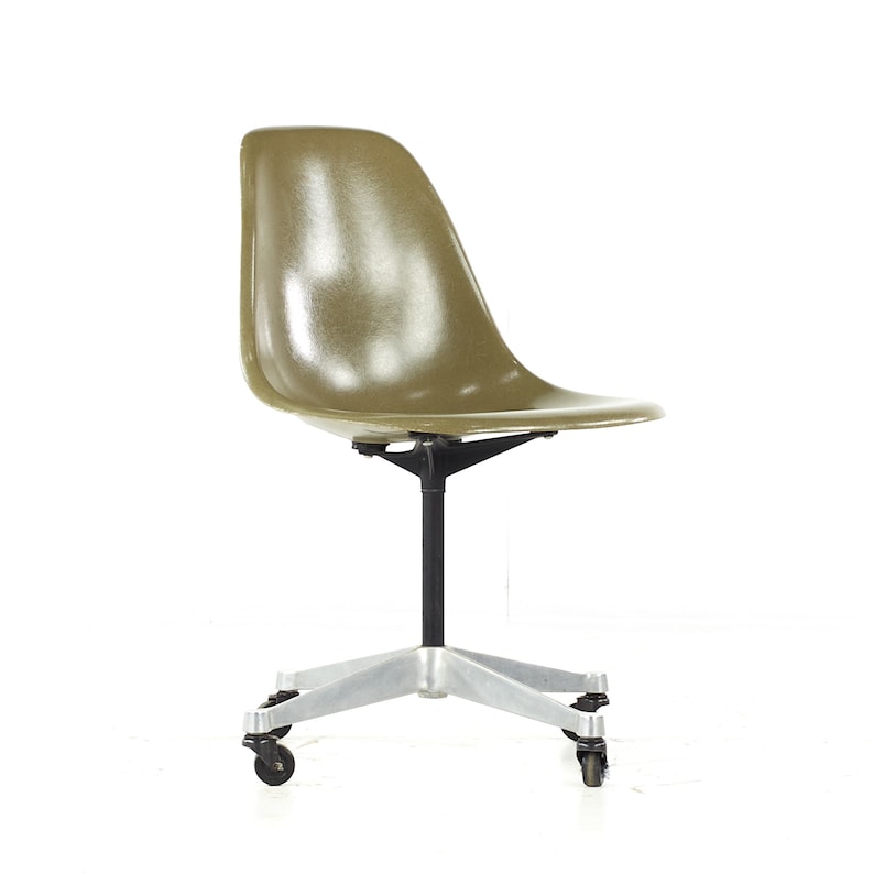 Charles and Ray Eames for Herman Miller Mid Century Wheeled Shell Chair mcm image 1