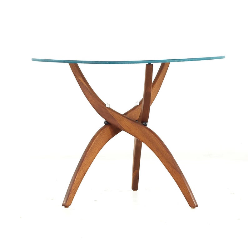 Forest Wilson Mid Century Walnut Side Tables Pair mcm image 5
