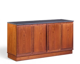 Jack Cartwright for Founders Mid Century Walnut and Slate Top Credenza - mcm
