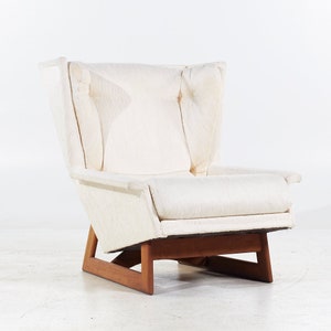 Adrian Pearsall for Craft Associates Mid Century Walnut Wingback Chair mcm image 1