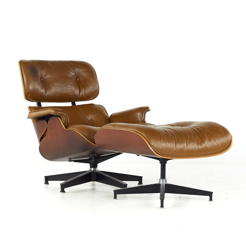 Charles and Ray Eames Mid Century Cherry Lounge Chair mcm image 1