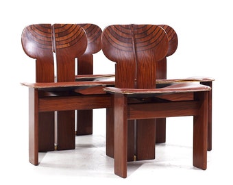 Afra & Tobia Scarpa for Maxalto Africa Mid Century Chairs - Set of 4 - mcm