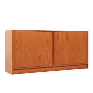 Dyrlund Mid Century Danish Teak Tambour Door Lowboy Dresser mcm image 1