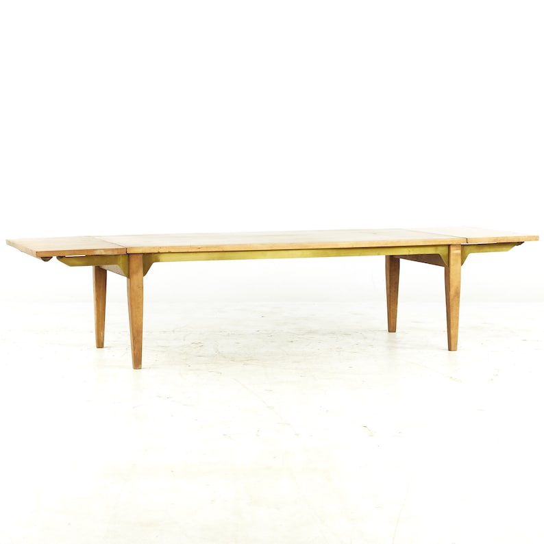 Milo Baughman for Murray Mid Century Expanding Bench Brass Coffee Table mcm image 1