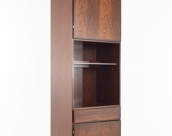Omann Jun Mid Century Danish Rosewood Bookcase Cabinet - mcm