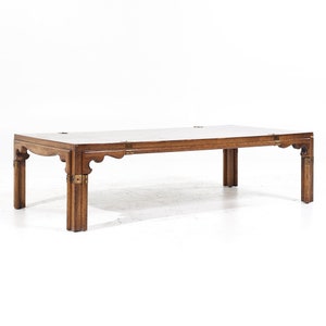 Drexel Contemporary Walnut and Brass Coffee Table image 1