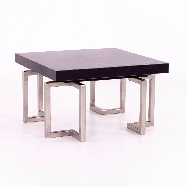 Mid Century Side Stainless Laminate Side Table Mcm Etsy