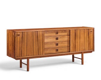 Erik Wørts Ladoga Mid Century Swedish Rosewood Credenza - mcm