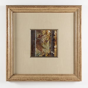 Red and Brown Floral Framed Print image 1