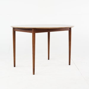 Kurt Ostervig Mid Century Teak Expanding Round Dining Table mcm image 1