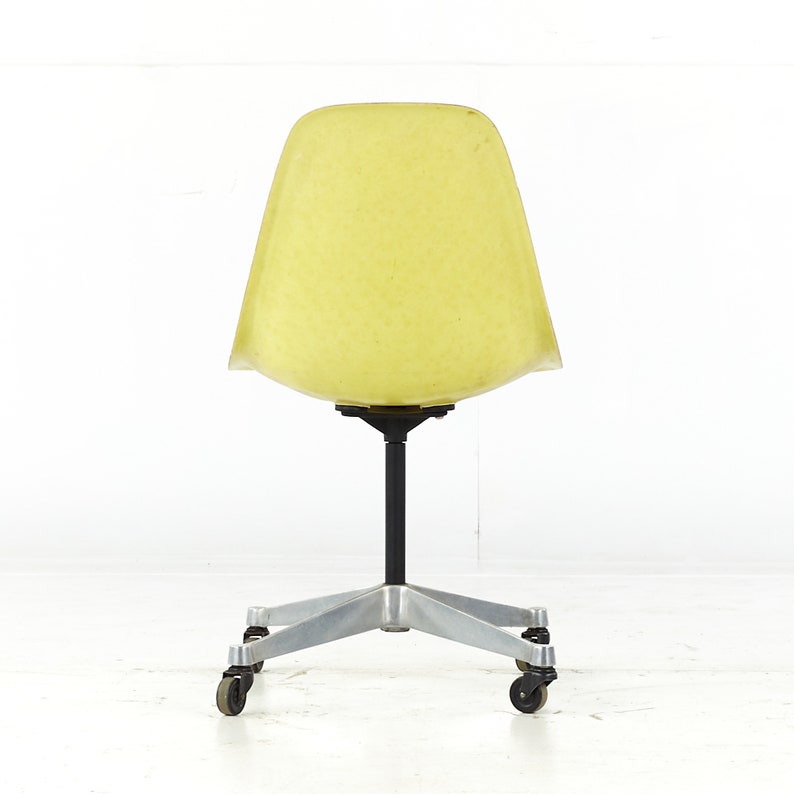 Charles and Ray Eames for Herman Miller Mid Century Fiberglass Wheeled Shell Chair mcm image 7