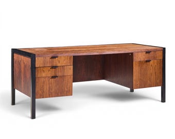 Herman Miller Mid Century Rosewood Executive Desk - mcm
