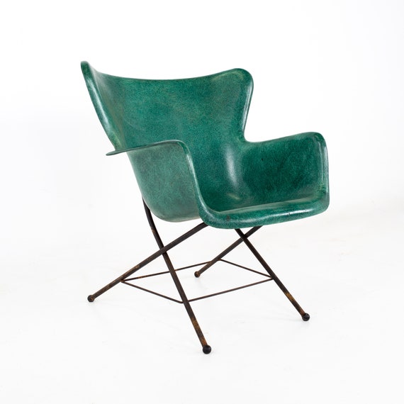 Lawrence Peabody Pour Selig Mid Century Wingback Fiberglass Etsy France