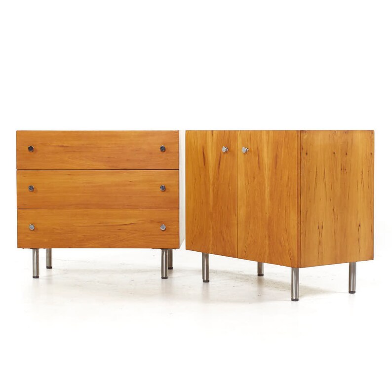 Milo Baughman for Thayer Coggin Mid Century 2 Door Cabinet and 3 Drawer Chest mcm image 3