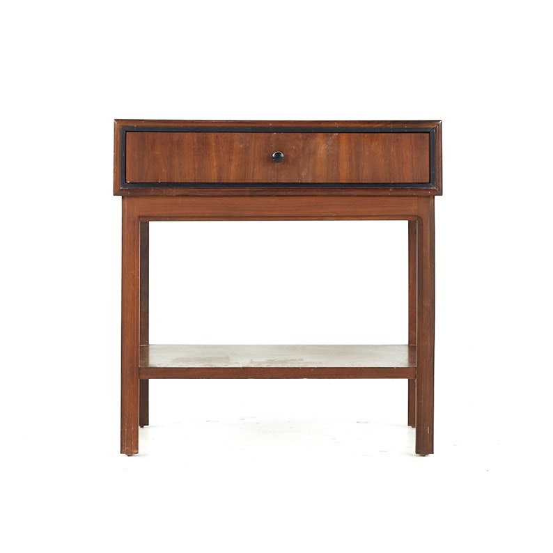 Jack Cartwright for Founders Mid Century Walnut Nightstand mcm image 2