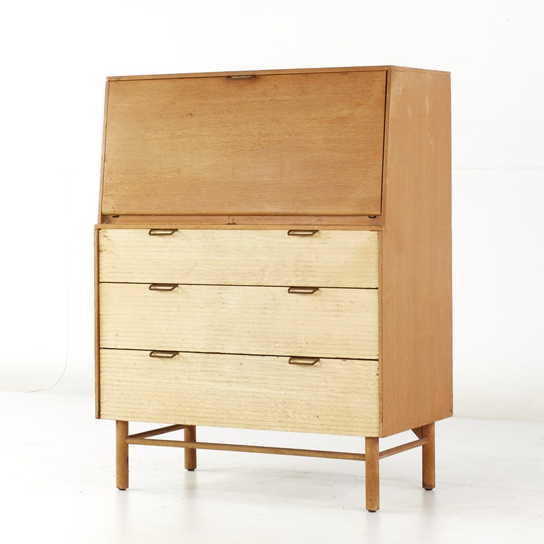 Raymond Loewy for Mengel Mid Century Secretary Highboy Dresser mcm image 3