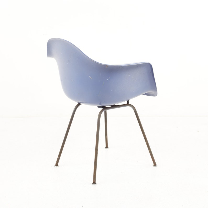 Eames for Herman Miller Mid Century Blue Fiberglass Shell Chair mcm image 6