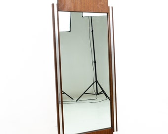 Broyhill Premier Mid Century Walnut and Chrome Mirror - mcm