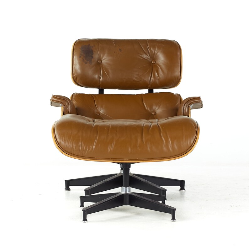 Charles and Ray Eames Mid Century Cherry Lounge Chair mcm image 2