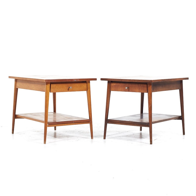 Paul McCobb for Planner Group Mid Century Side Table Pair mcm image 1