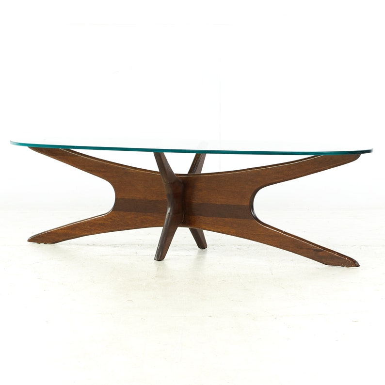 Adrian Pearsall Mid Century Walnut Jacks Coffee Table mcm image 8