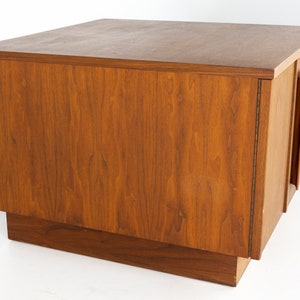 John Keal for Brown Saltman Mid Century Plinth Base 2 Door Cabinet mcm image 4