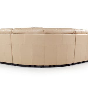 Natuzzi Mid Century Leather Sectional Sofa mcm image 6