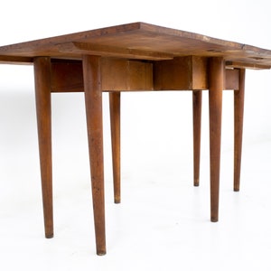 Conant Ball Mid Century Solid Maple Drop Leaf Dining Table mcm afbeelding 5