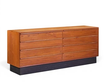 Westnofa Mid Century Teak Norwegian Teak 8 Drawer Lowboy Dresser - mcm