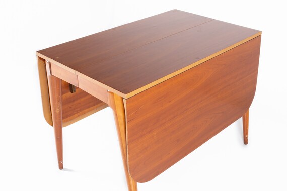 Paul Mccobb Style Mid Century Drop Leaf Dining Table Mcm Etsy UK