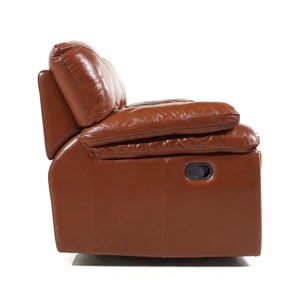 Natuzzi Style Brown Leather Modular Reclining Sofa image 4