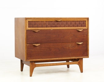 Warren Church for Lane Perception Mid Century Walnut Single Nightstand - mcm