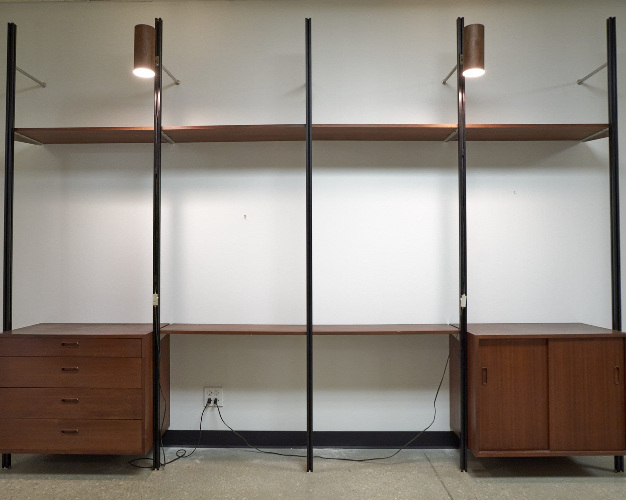 George Nelson for Herman Miller Mid Century Walnut Omni Wall
