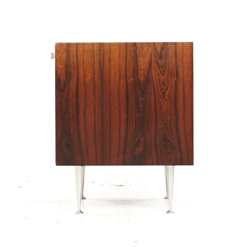 George Nelson for Herman Miller Mid Century Rosewood Thin Edge Nightstands Pair mcm image 4