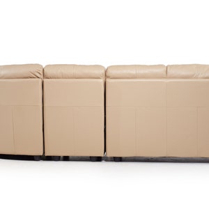 Natuzzi Mid Century Leather Sectional Sofa mcm image 5