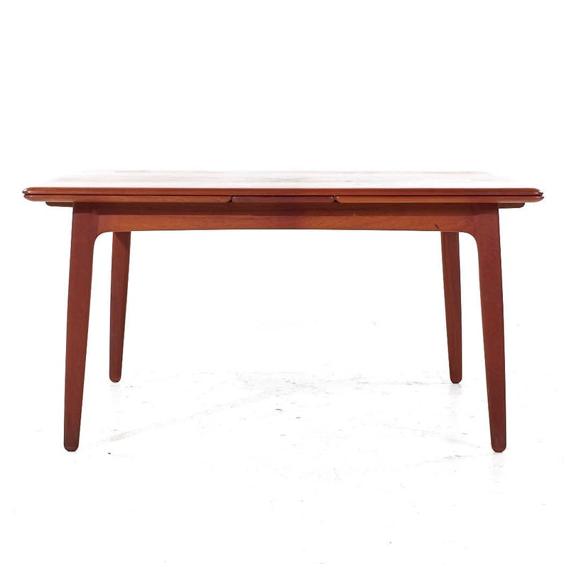 Arne Vodder Mid Century Danish Teak Hidden Leaf Dining Table mcm image 2