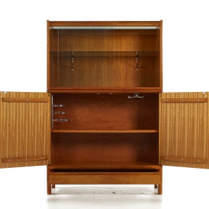 John Keal for Brown Saltman Mid Century Bleached Mahogany Buffet and Hutch mcm image 4