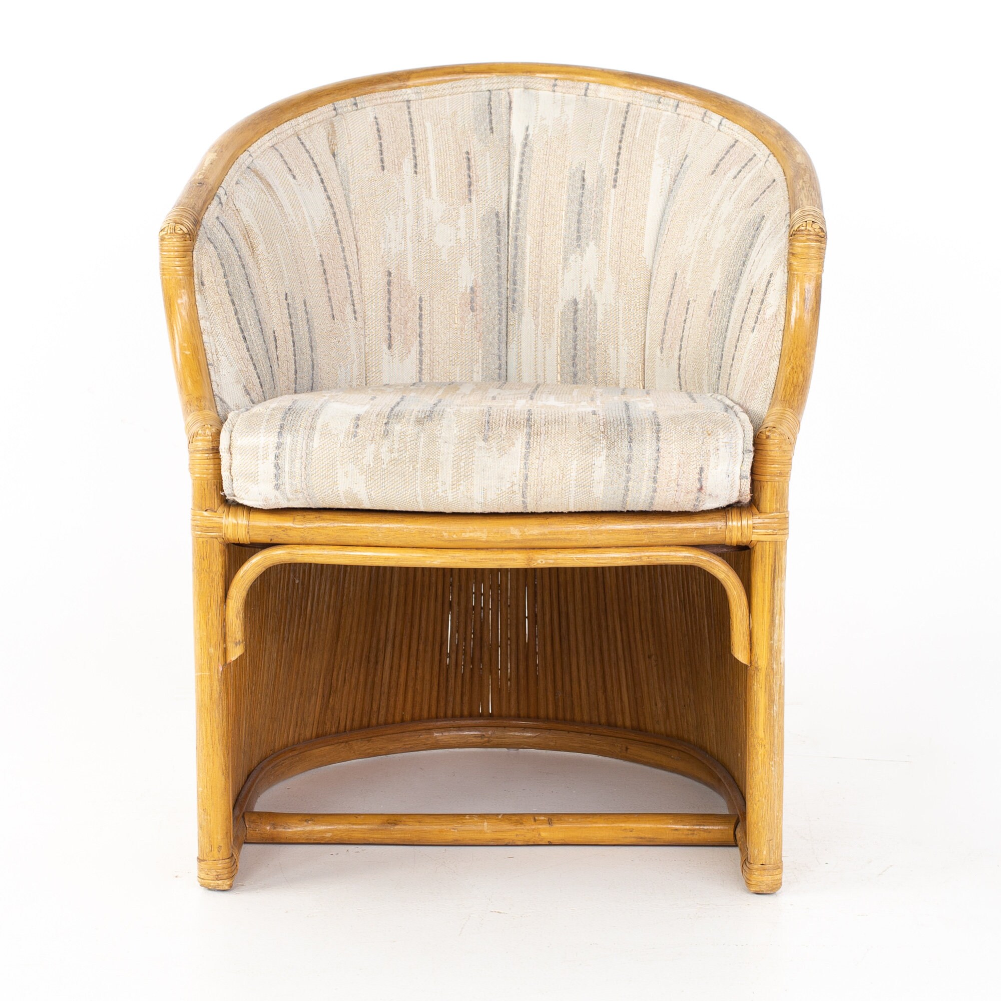 McGuire Mid Century Bamboo Dining Chairs Set of 4 mcm Etsy