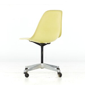 Charles and Ray Eames for Herman Miller Mid Century Fiberglass Wheeled Shell Chair mcm image 6