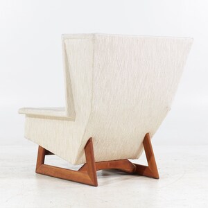 Adrian Pearsall for Craft Associates Mid Century Walnut Wingback Chair mcm image 5