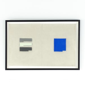 Suzanne Caporael Mid Century Elements of Pigment Etching with Gouache and Pencil mcm image 1