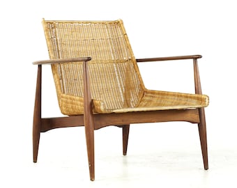 Lawrence Peabody for Richardson Nemschoff Mid Century Cane Lounge Chair - mcm