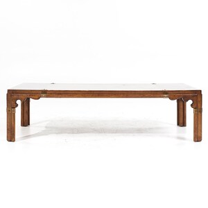 Drexel Contemporary Walnut and Brass Coffee Table image 7