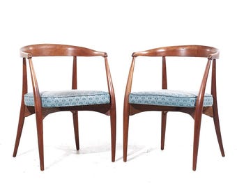 Lawrence Peabody Mid Century Armchairs - Pair - mcm